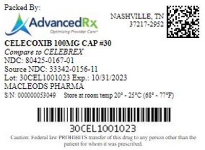 Celecoxib 100mg Cap Qty 30 Ndc 80425 0167